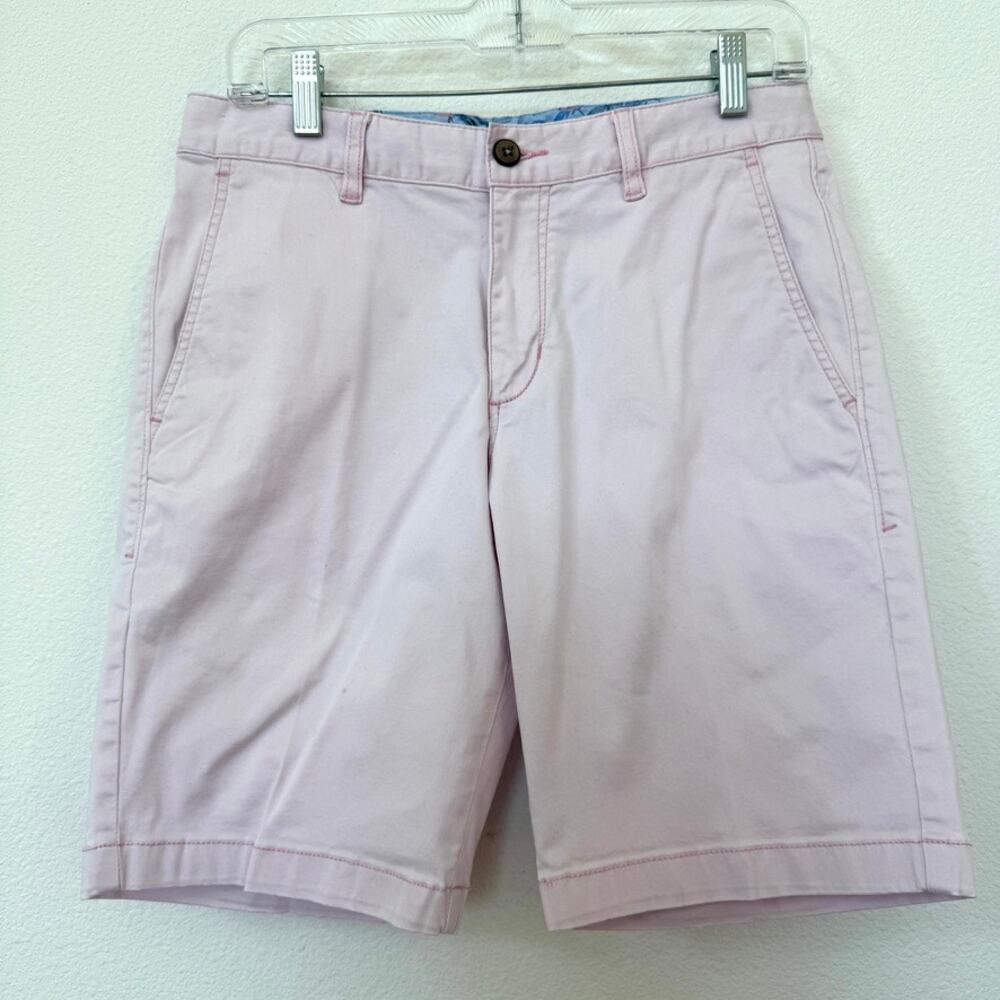 Tommy Bahama Boracay Chino Shorts Pink‎ Cotton Stretch Casual Summer Size 30